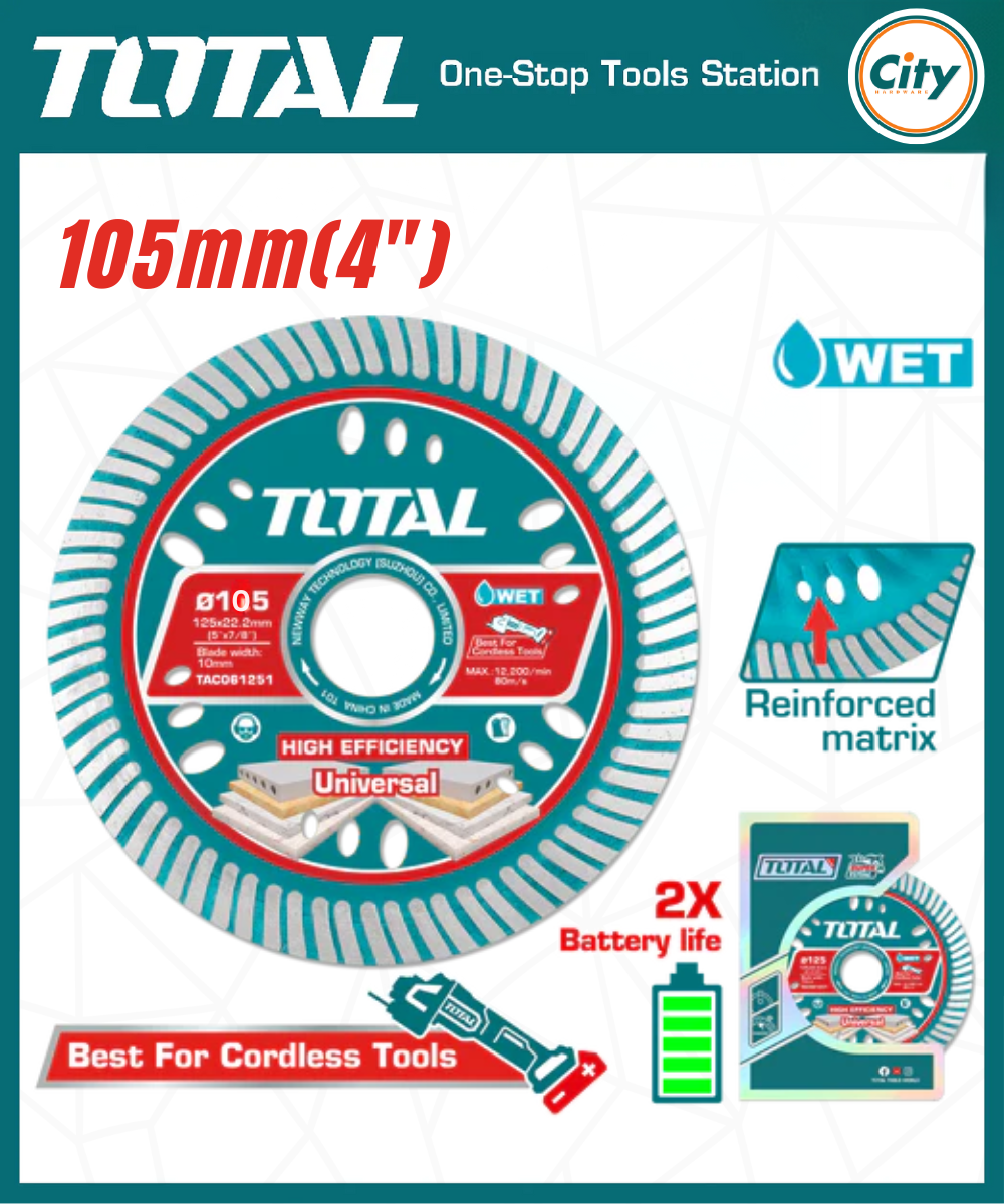 ৪ ইঞ্চি অতি পাতলা ডায়মন্ড ডিস্ক TOTAL TAC061051
