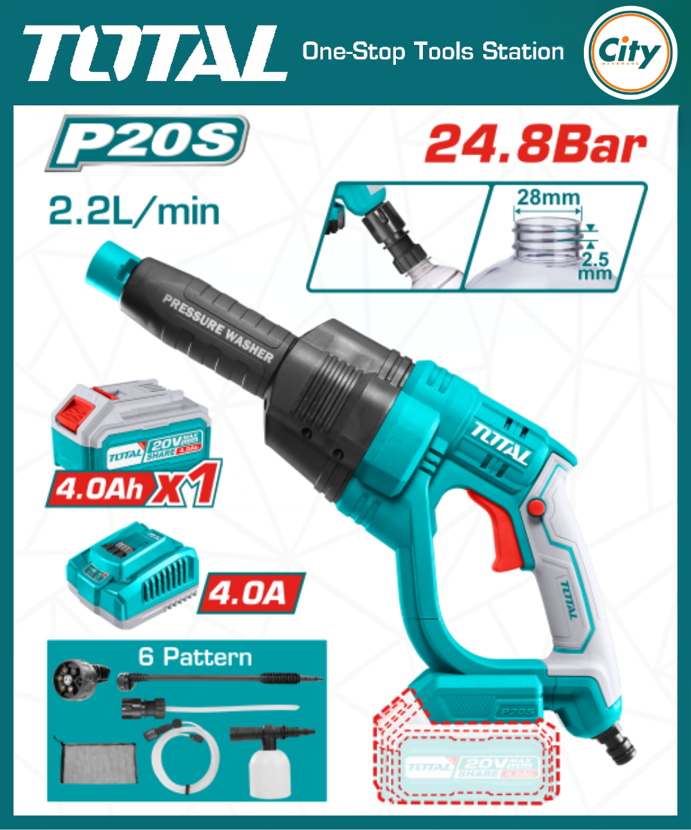 20v লিথিয়াম আয়ন প্রেসার ওয়াশার TOTAL TPWLI20084