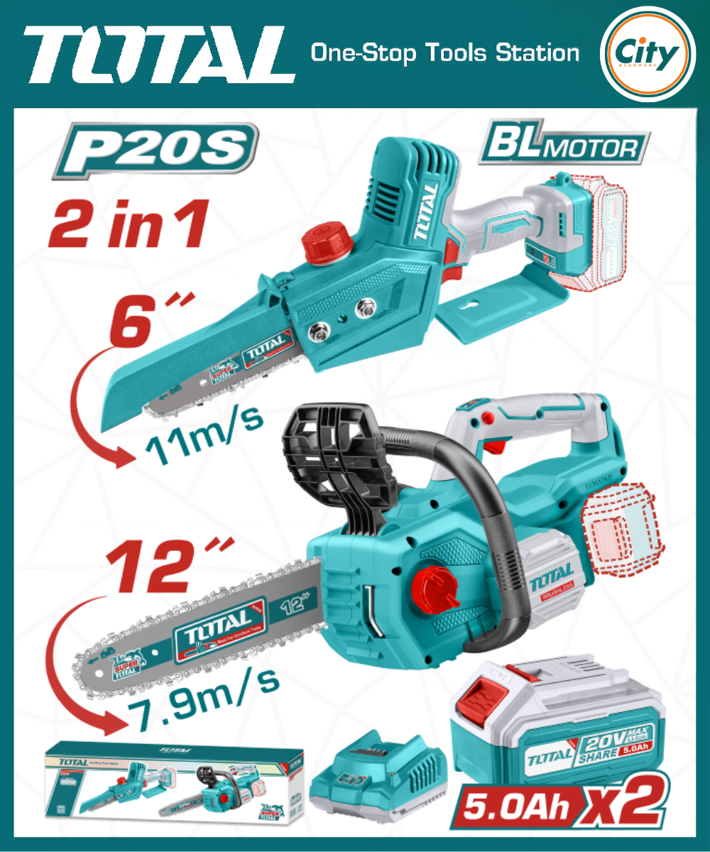 ২০ ভোল্ট কর্ডলেস ২ পিস চেইন স কম্বো কিট TOTAL TOSLI240788_img_0