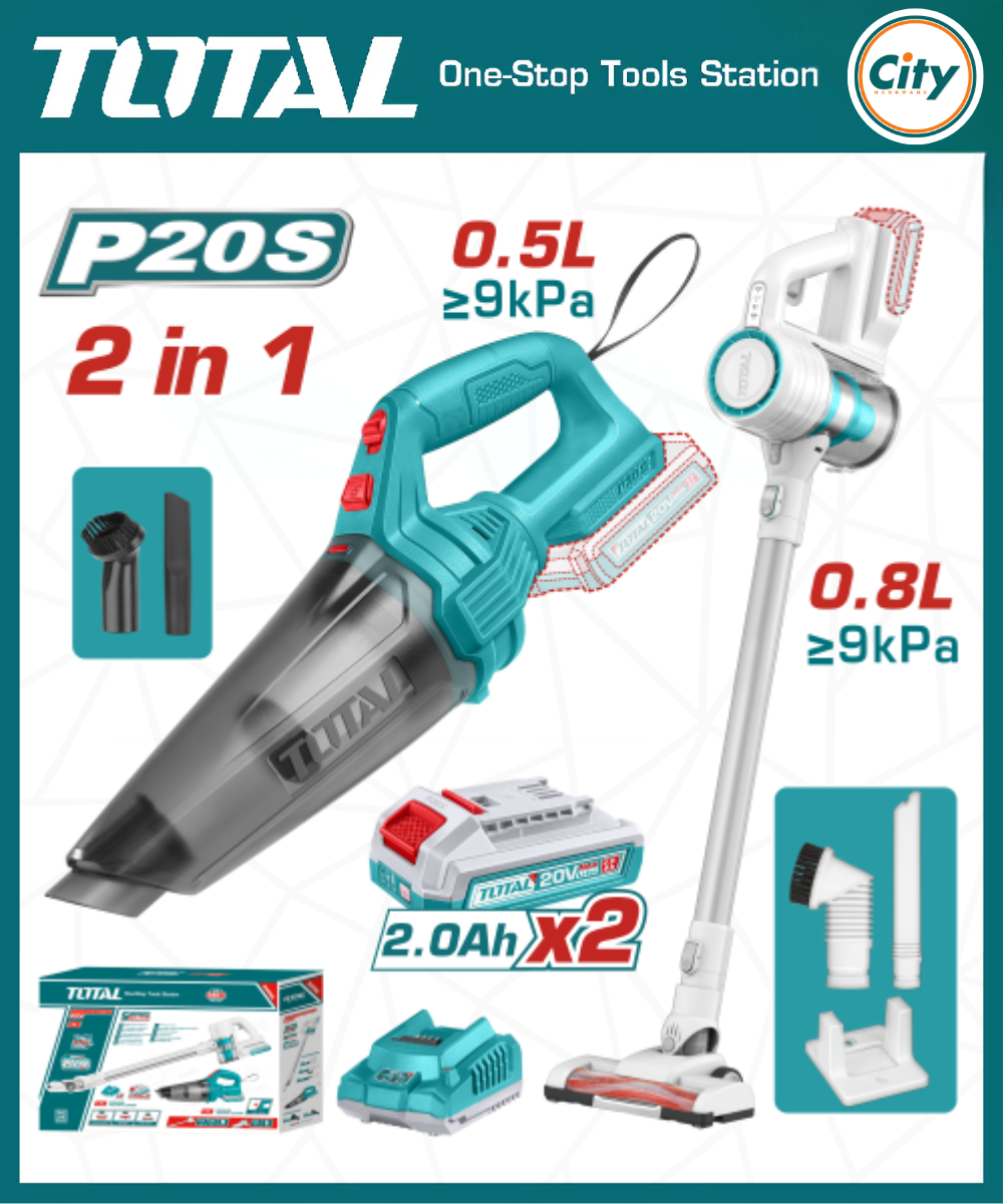 ২০ ভোল্ট কর্ডলেস ভ্যাকুয়াম ক্লিনার কম্বো কিট TOTAL TOSLI29832_img_0
