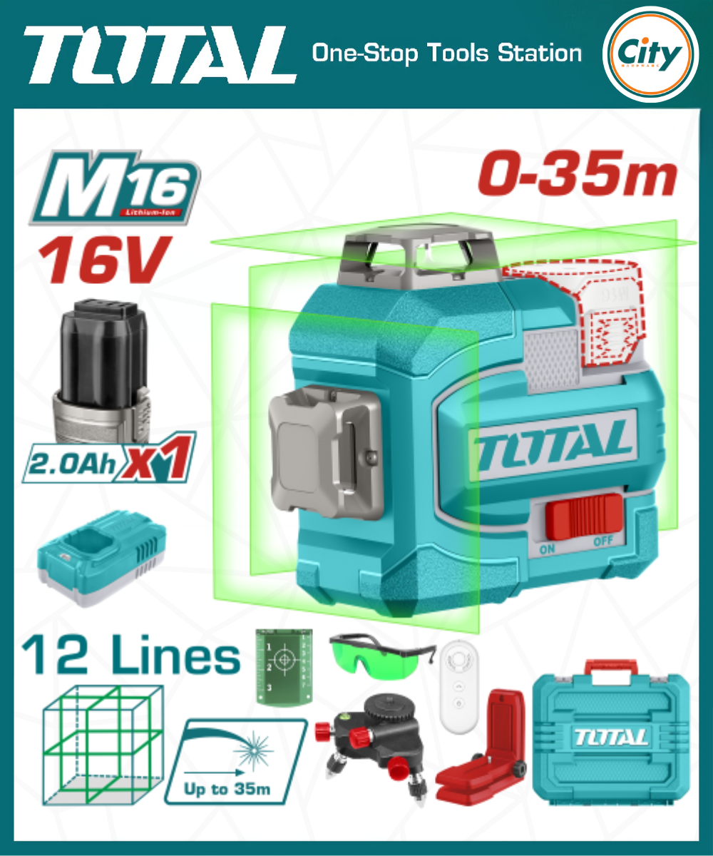 16v কর্ডলেস 3D লেজার লেভেল TOTAL TLL301201_img_0