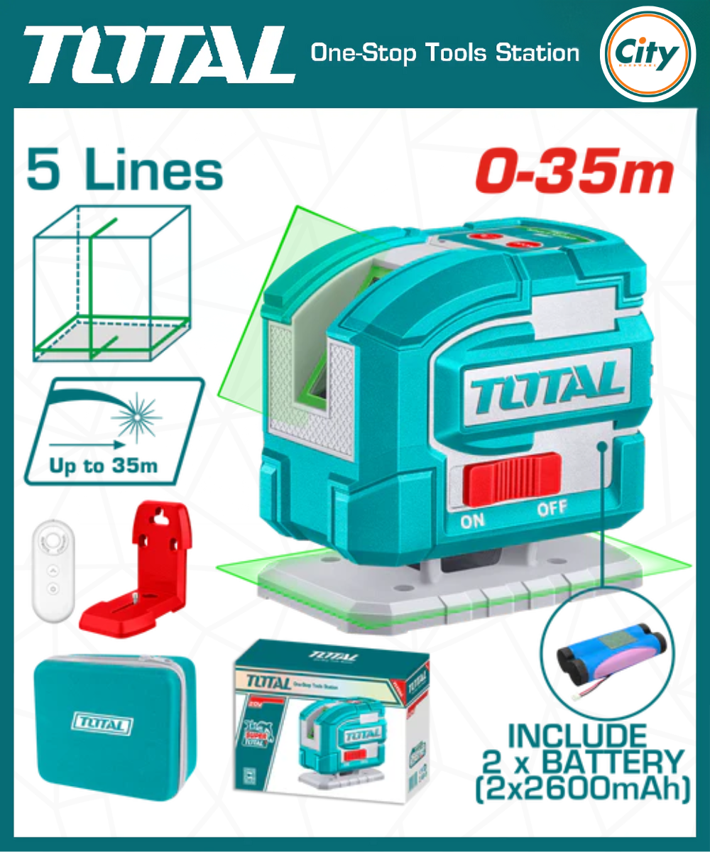 ৫ লাইন গ্রিন বীম সেলফ লেভেলিং লেজার লেভেল TOTAL TLL306502