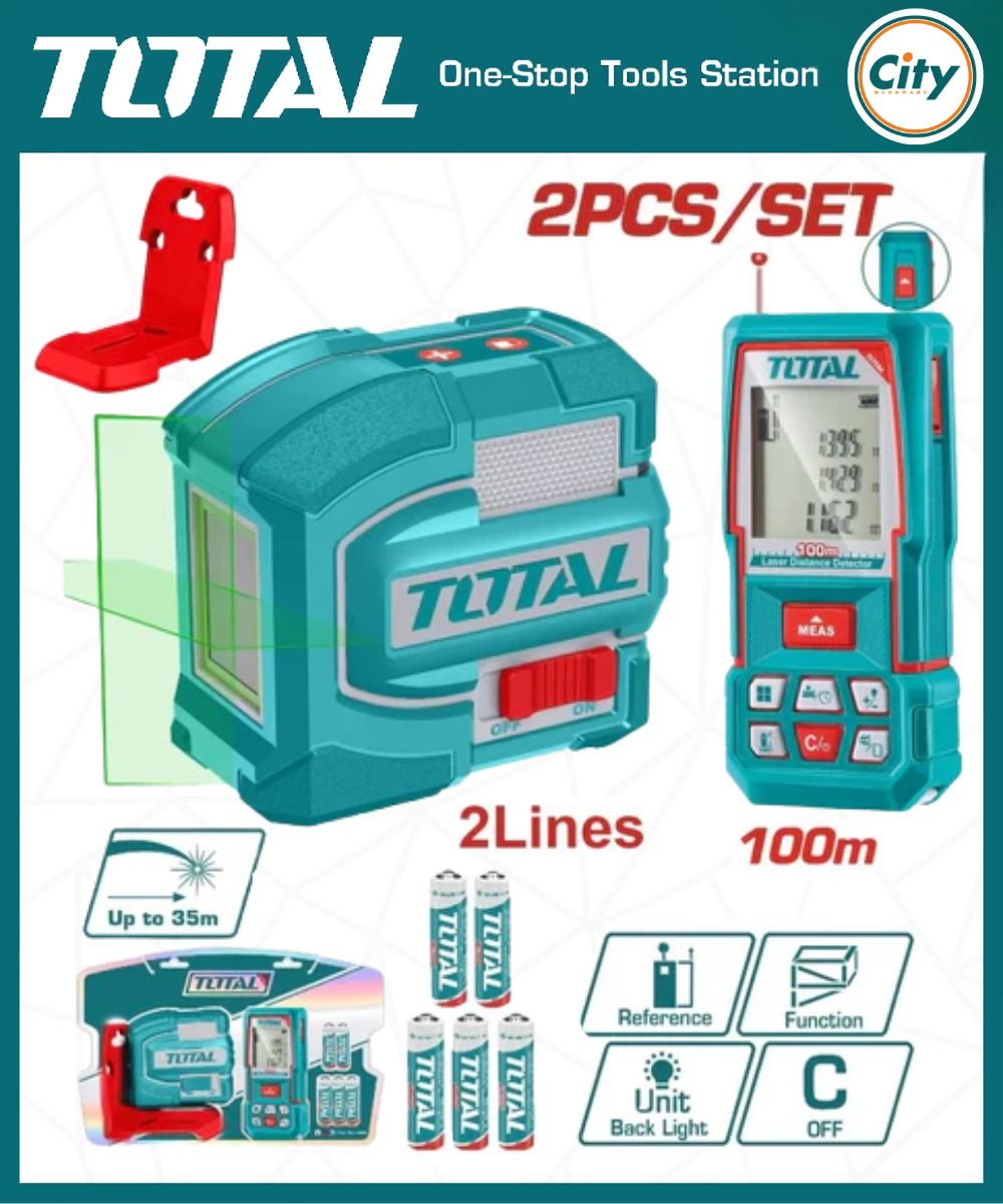 লেজার লেভেল এন্ড ডিসটেন্স মিজারিং কিট TOTAL TOSLL0502_img_0