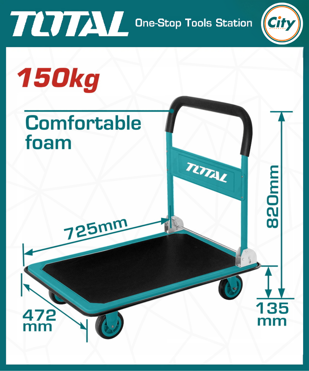 ১৫০ কেজি ফোল্ডেবল প্লাটফর্ম হ্যান্ড ট্রাক TOTAL THTHP11502_img_0