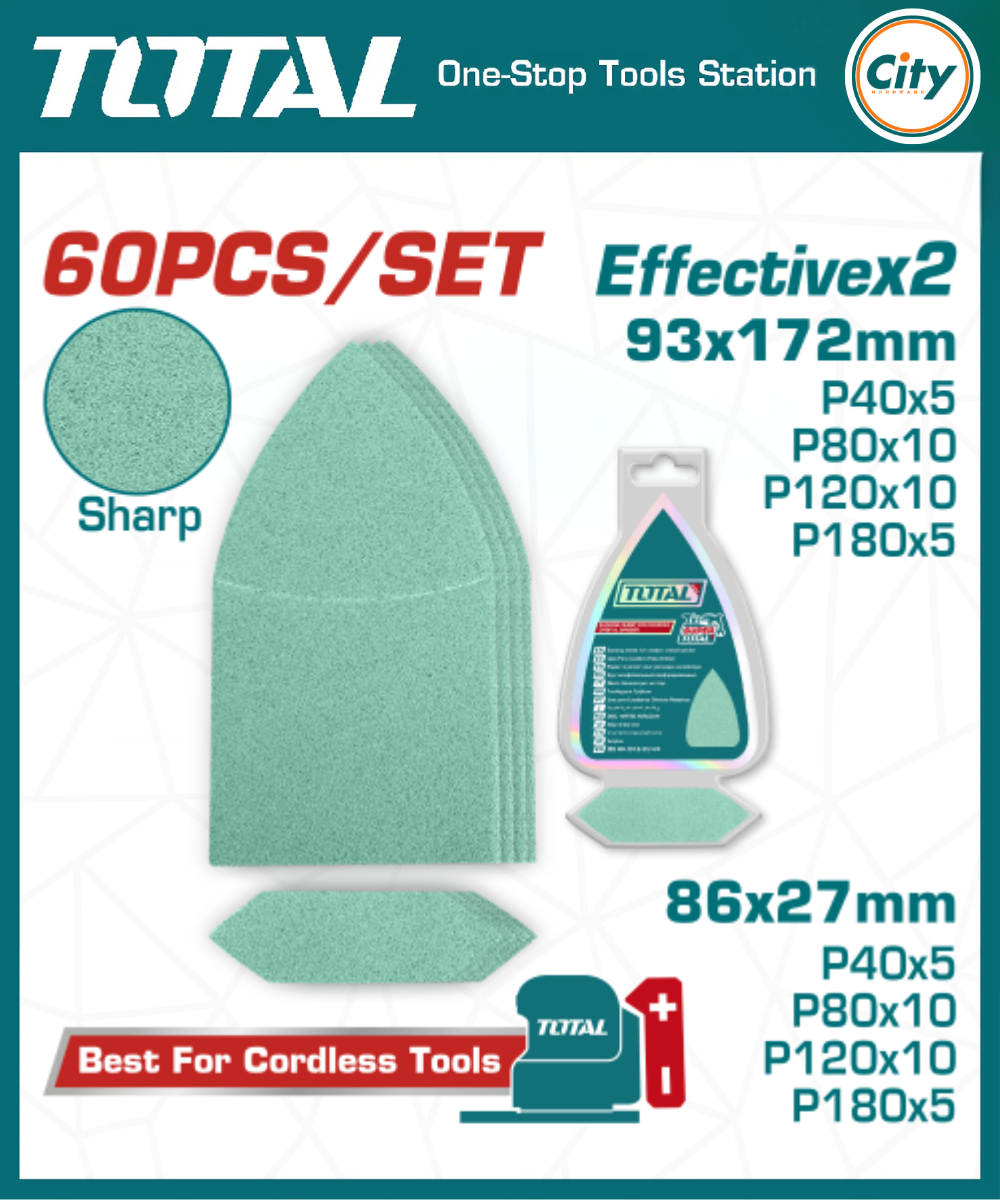 ৫০ পিস স্যান্ডিং শিট সেট TOTAL TAC938660