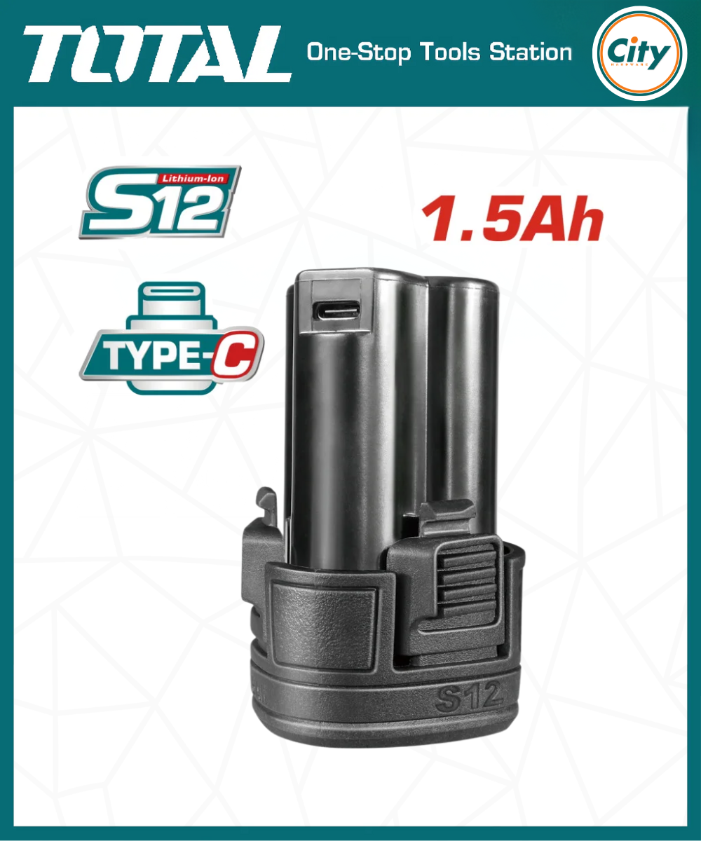 12v লিথিয়াম আয়ন 1.5Ah ব্যাটারি TOTAL TBLI12153