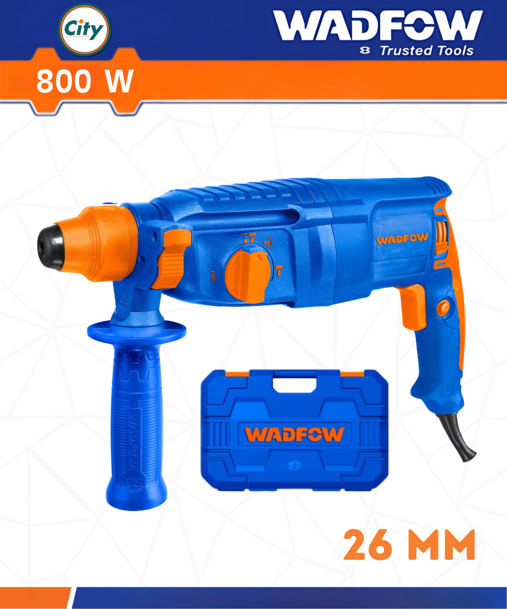 800w রোটারি হ্যামার ড্রিল মেশিন 26mm WADFOW WRH1D26
