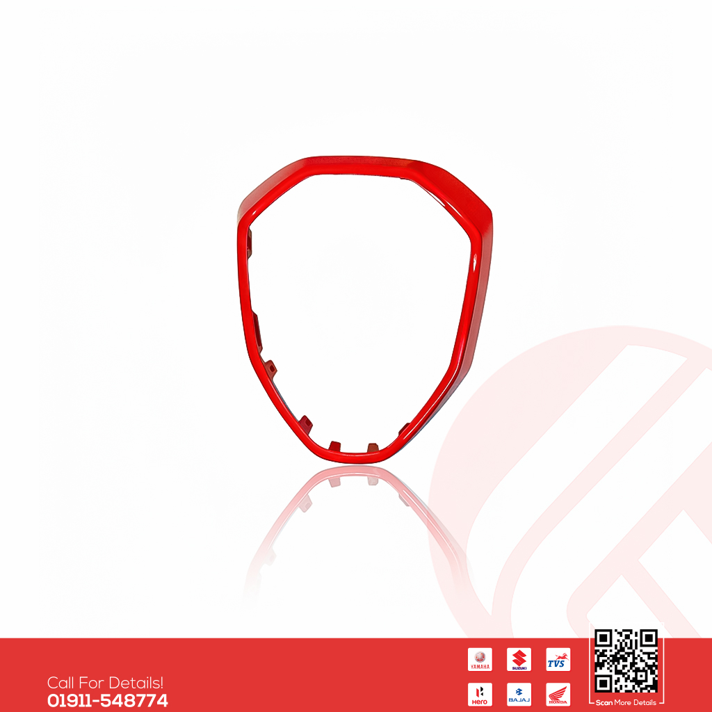 Headlight Housing Cover (Red) for Suzuki Gixxer (New Model) bike._img_0