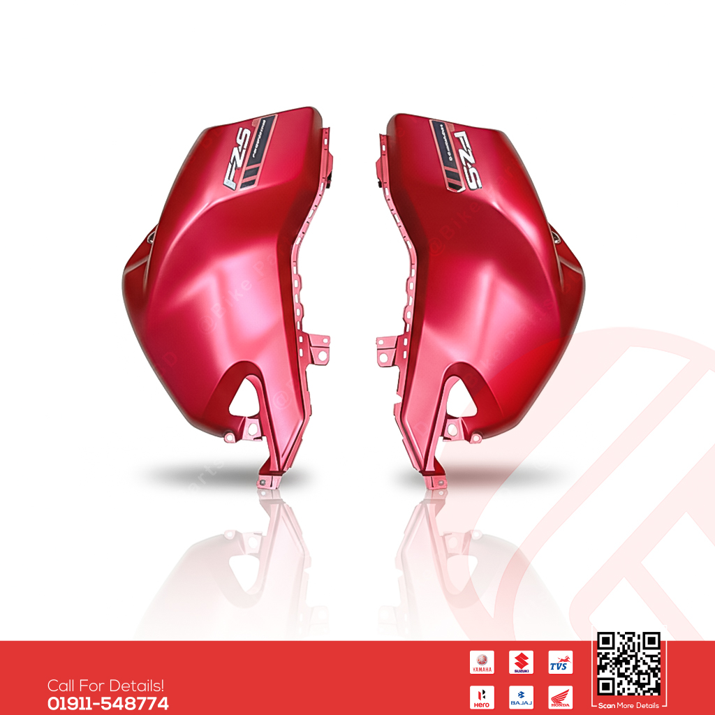 Tanky box (3D-Mat Red) for Yamaha FZS V3 bike._img_0