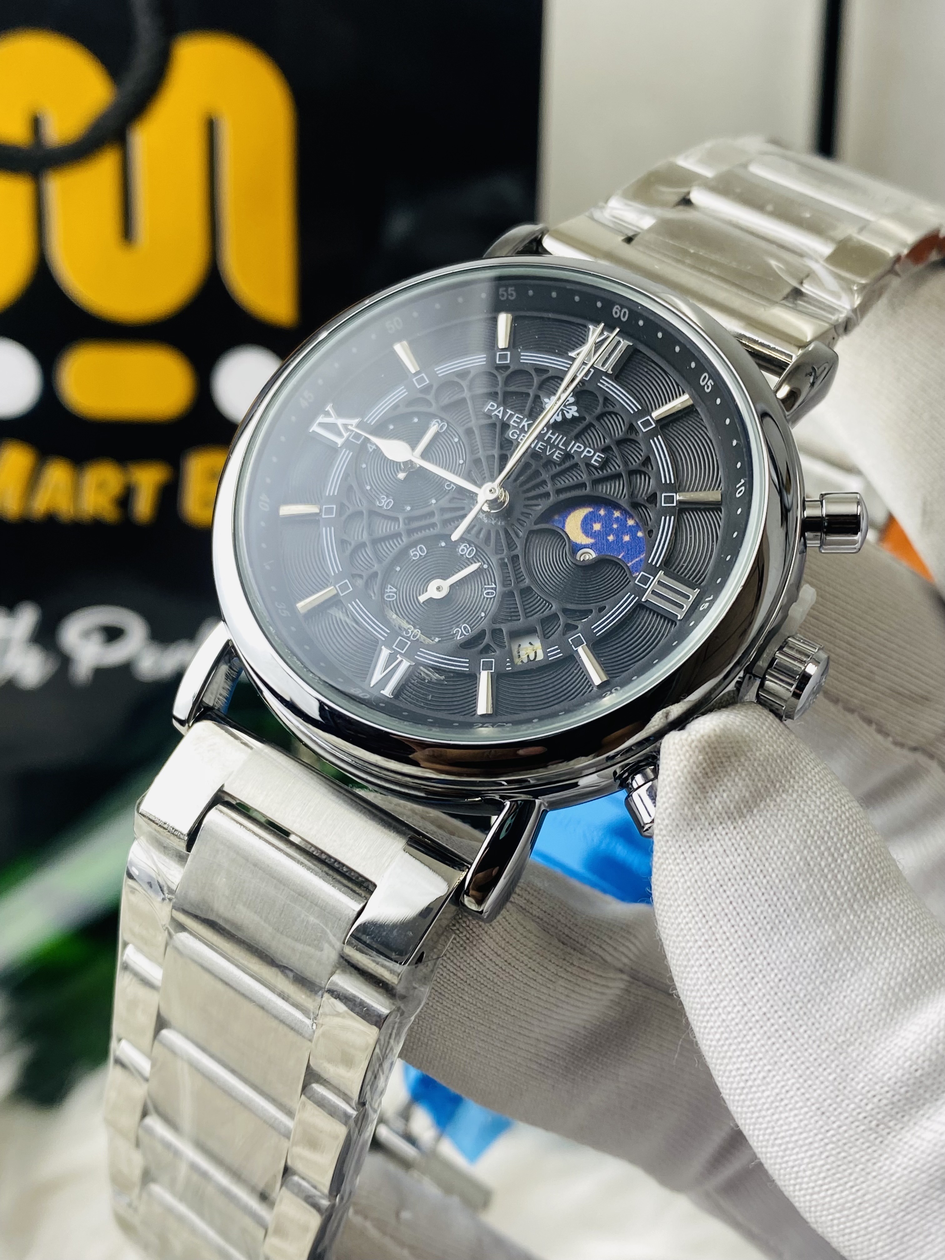 Patek Philippe chronograph || Spider Black Dial