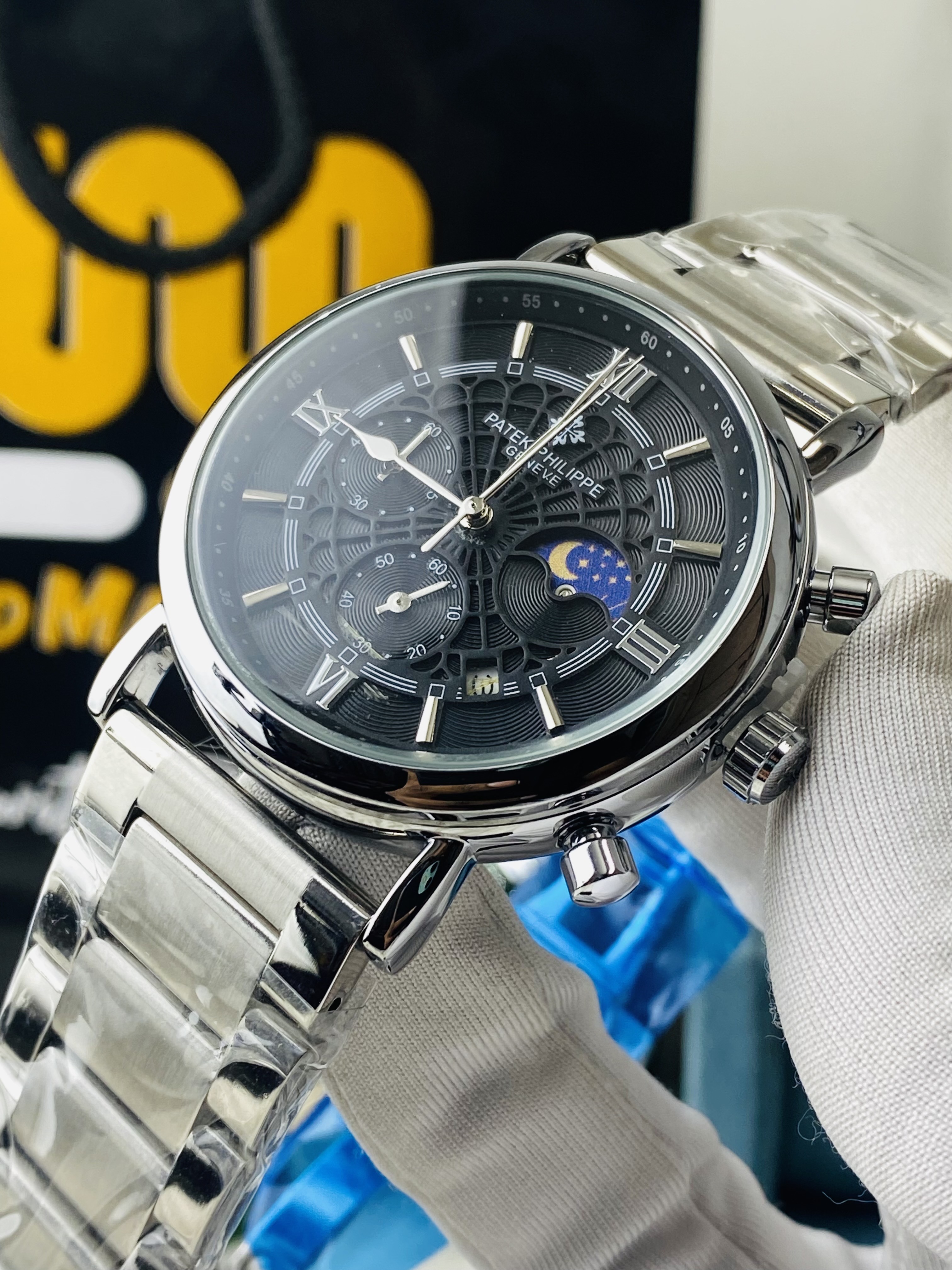 Patek Philippe chronograph || Spider Black Dial_img_1