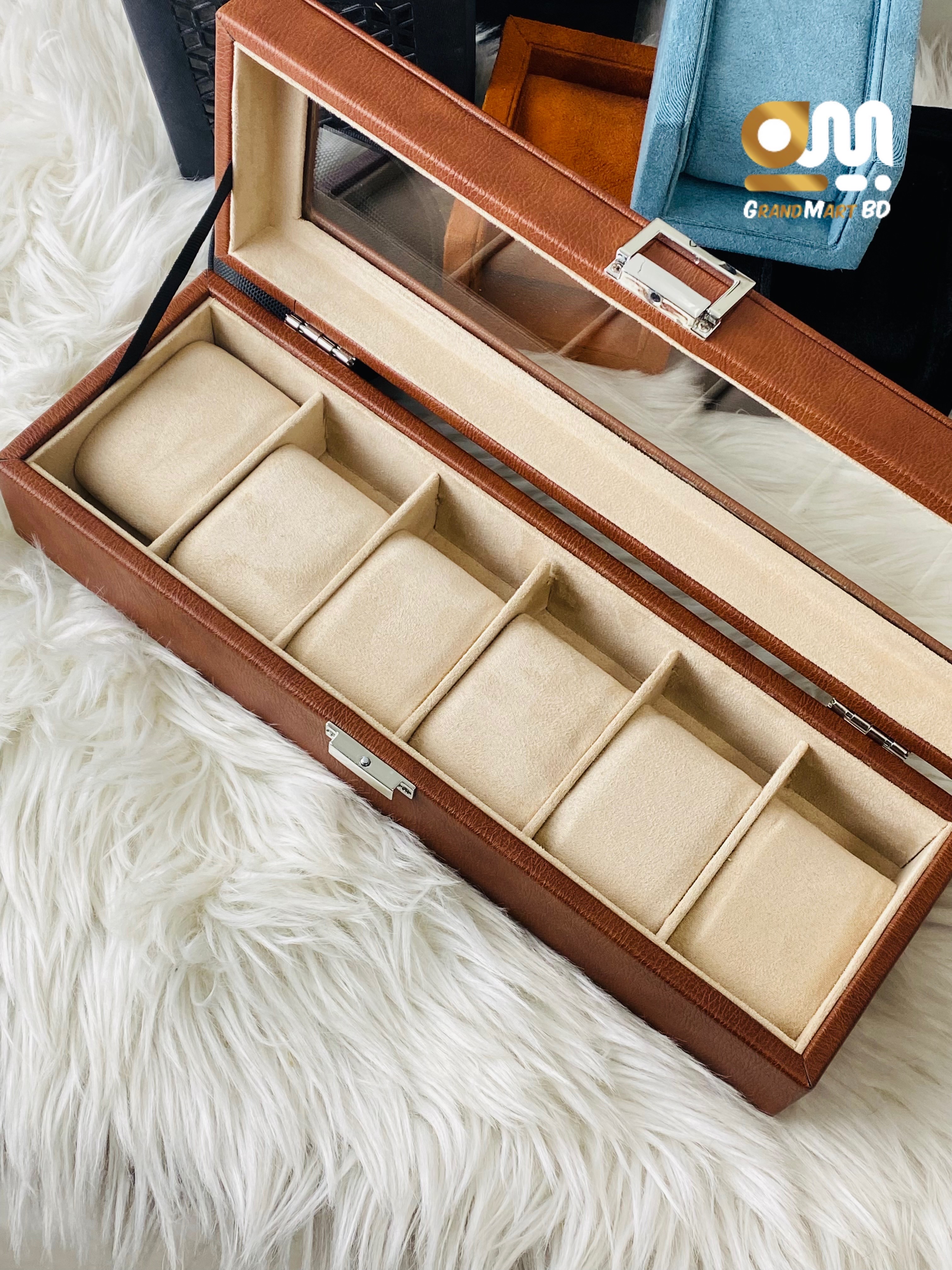 6 slot watch box