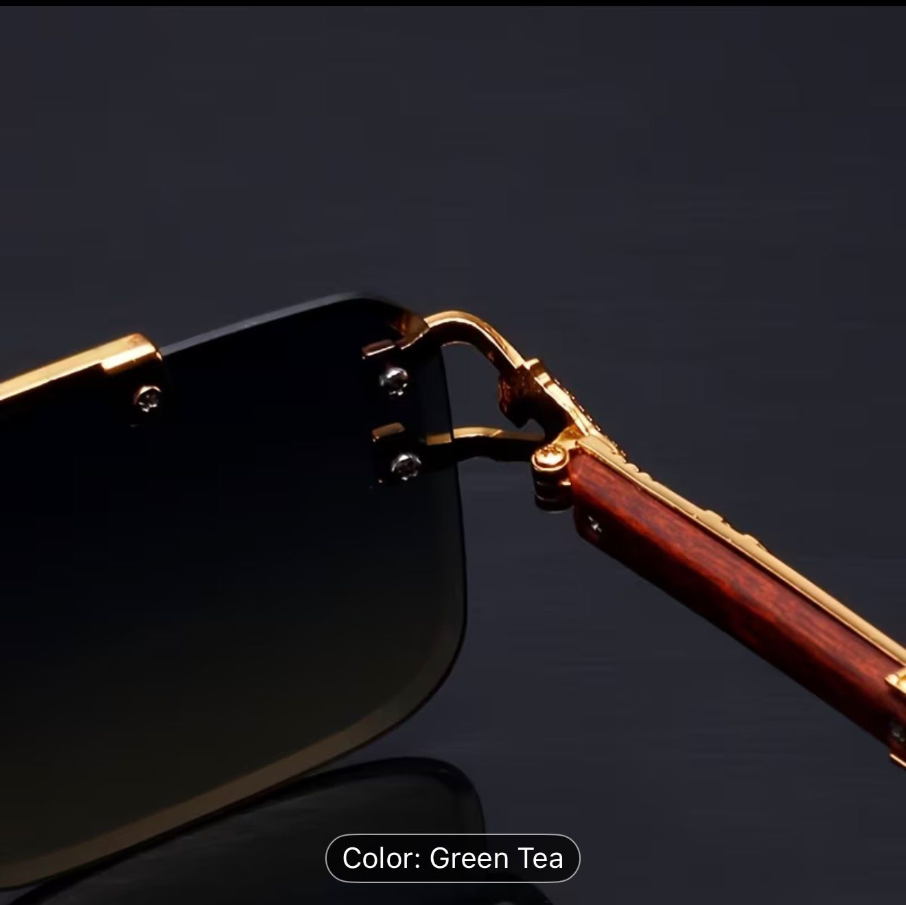🕶️ Premium Rimless Sunglasses – Green Tea Edition_img_5
