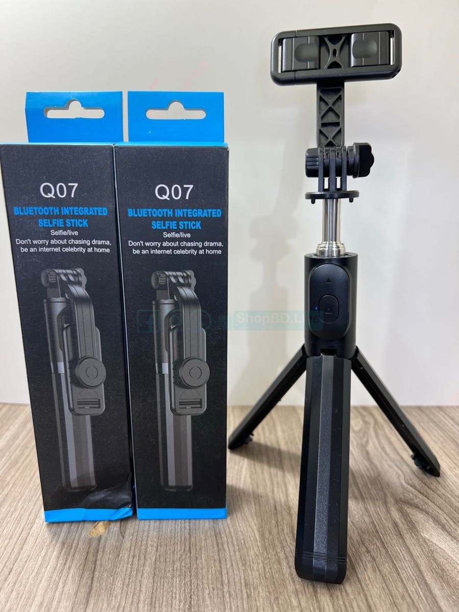 Q07 Bluetooth Selfie Stick Tripod with LED Light & Remote – 3-in-1 Selfie Stick Stand | Price in BD_img_1