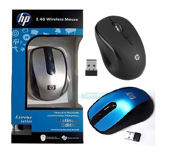 HP 2.4G Wireless Mouse Optical for PC Computer Laptop Platinum Edition