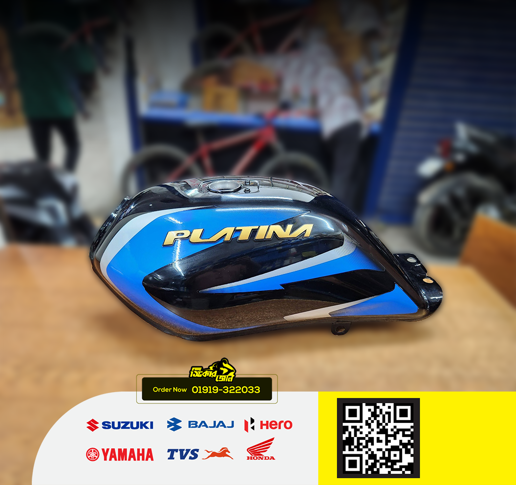 Fuel Tank for Bajaj Platina 100 NM Black Blue P2_img_1
