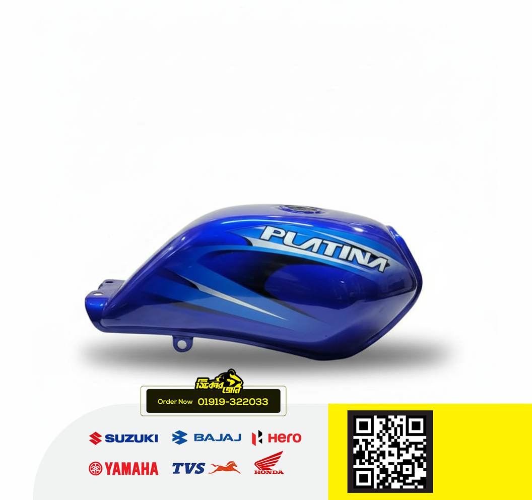 Fuel Tank for Bajaj Platina 100 O/M Blue P2_img_0