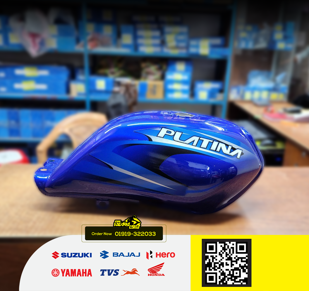 Fuel Tank for Bajaj Platina 100 O/M Blue P2_img_1