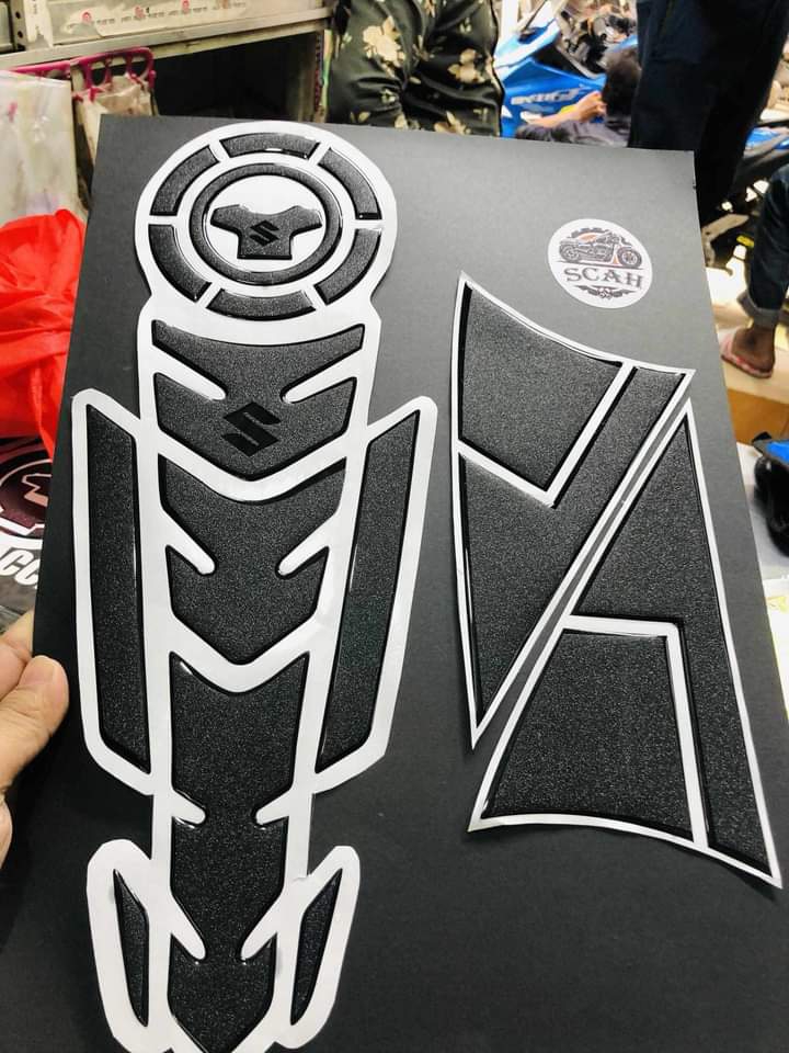 Premium Full Tanky Pad Set Sticker For Gixxer Monoton_img_0