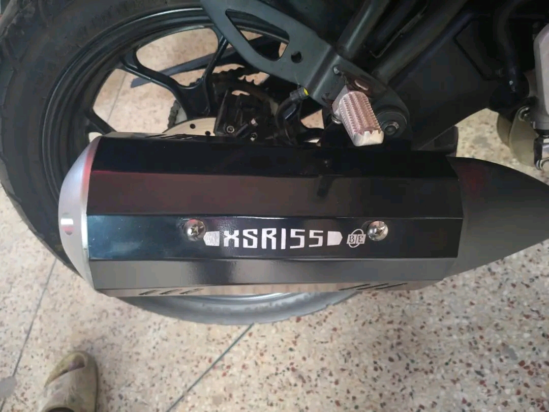 Premium Black Silencer Cover For Yamaha XSR 155_img_0
