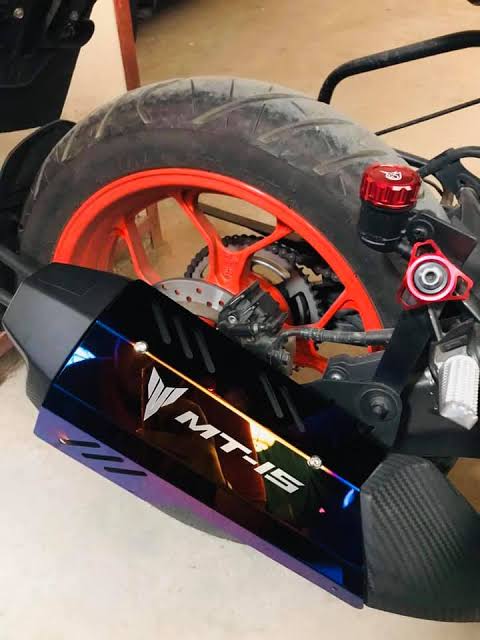 Premium CNC Silencer Cover (Multi Colour) For Yamaha MT-15_img_1