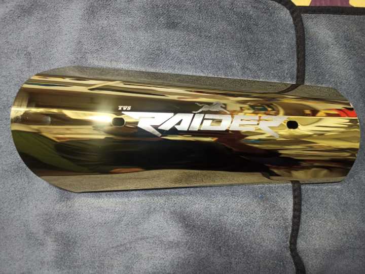 Premium Golden Silencer Cover For Tvs Rider 125_img_0