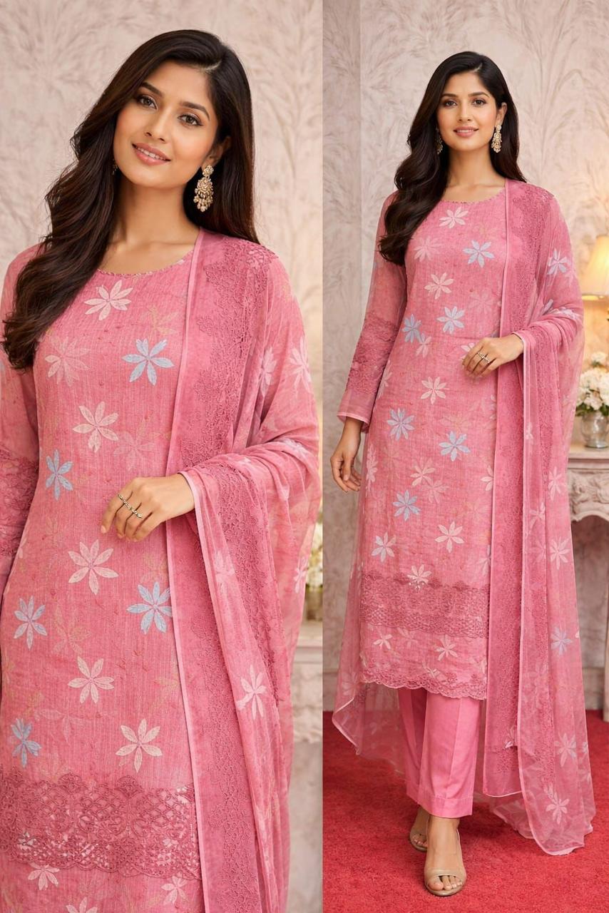 পিউর সুতি মার্শাল প্রিমিয়াম থ্রি পিস(Unstitched)  WhatsApp/IMO: 01716-593156