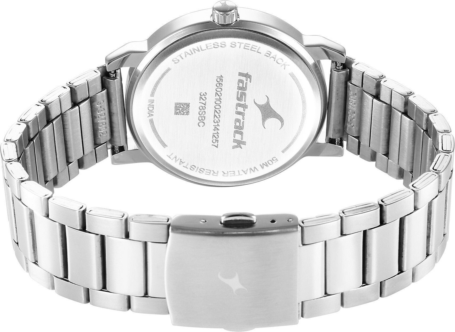 Fastrack Stunners White Dial Silver Metal Strap Analog Watch - For Men_img_3