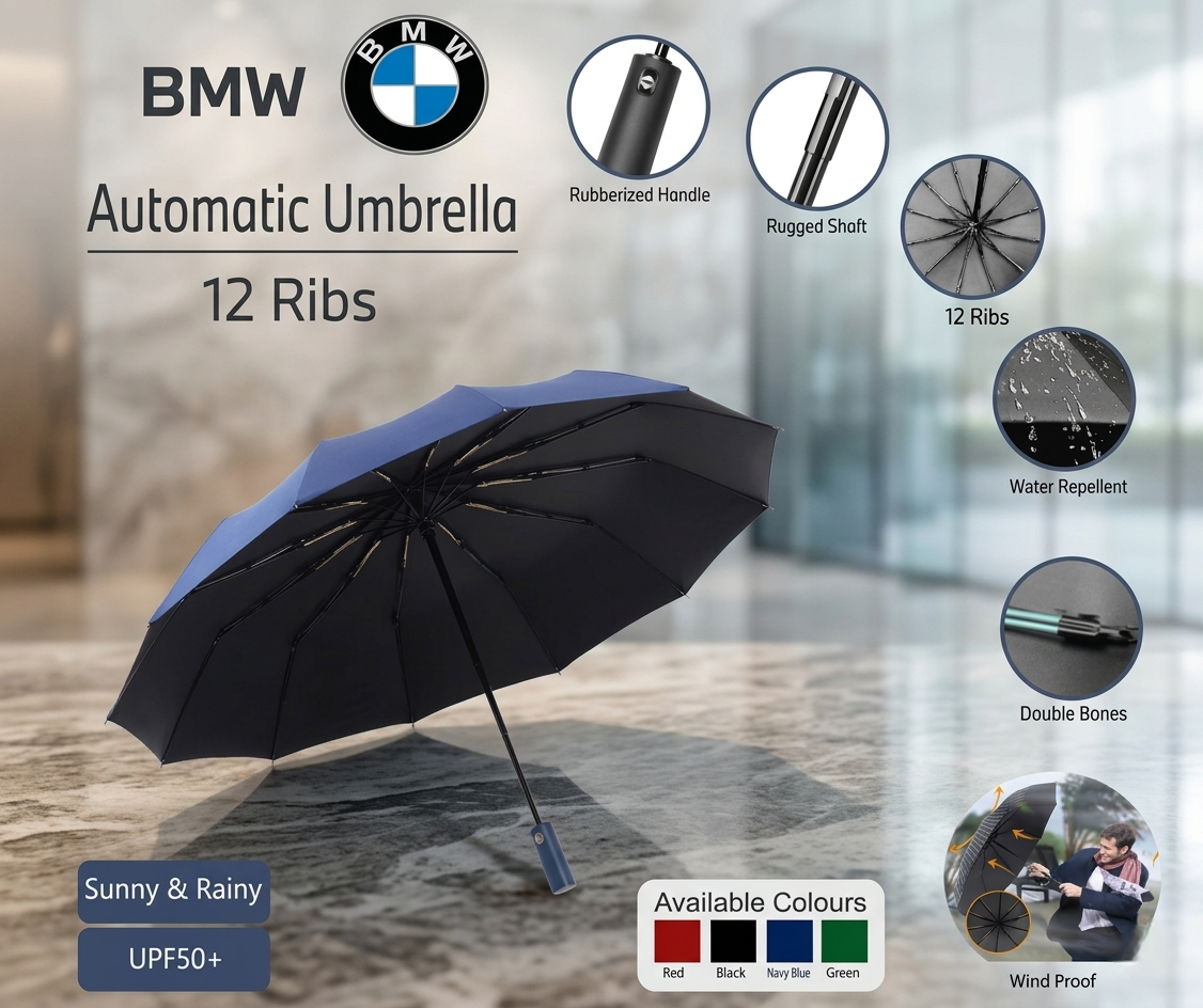 BMW ১২ সিক প্রিমিয়াম অটো ওপেন-ক্লোজ ছাতা