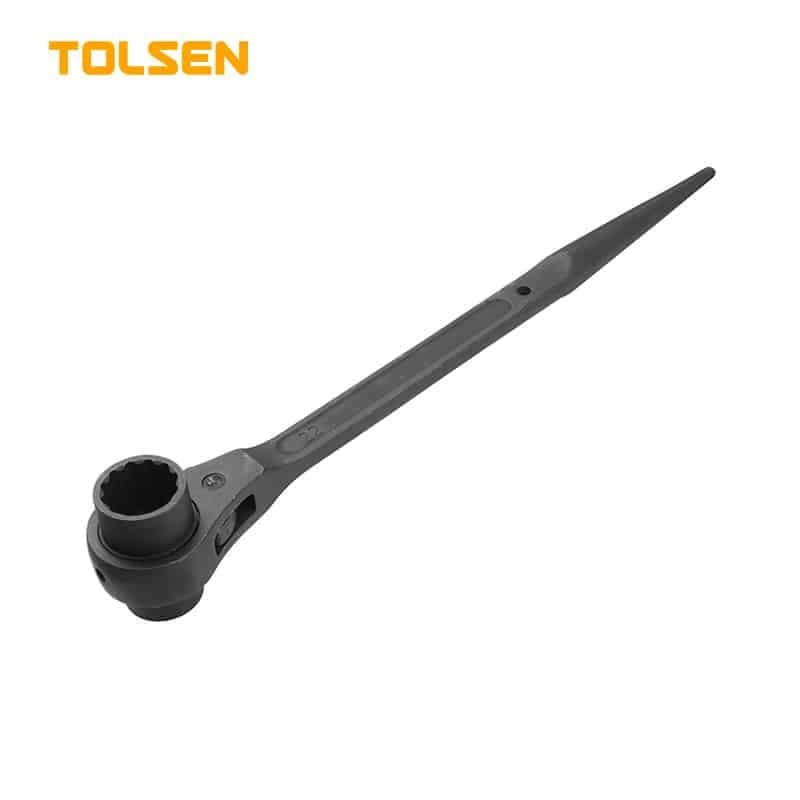 TOLSEN 15292 Scaffold Wrench, 17x19mm, Special Tool Steel, CrV 12-Point Socket, Black Finish | Model: 15292_img_1