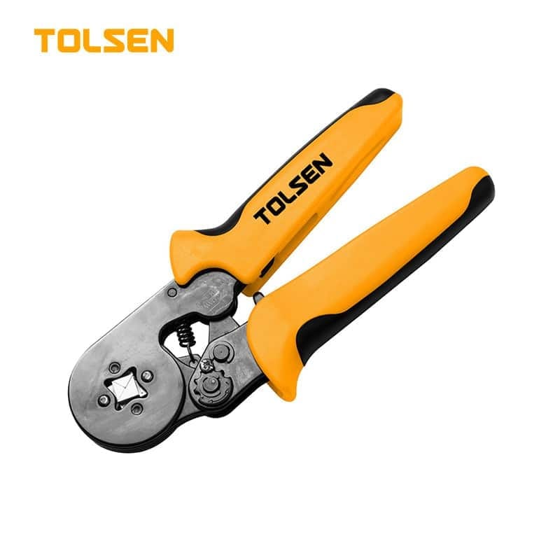 TOLSEN 38058 Ratchet Crimping Pliers, 0.25-10 mm² (AWG 23-7), Self-Adjustable Pressure, ABS Ergonomic Handle | Model: 38058_img_0