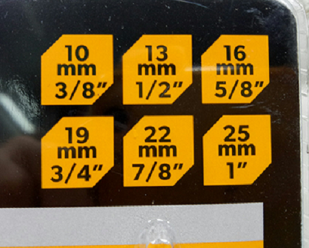 TOLSEN 75656 6Pcs Flat Wood Bit Set, 10mm-25mm (3/8"-1"), Hex Shank, Precision Polished, Model: 75656_img_2