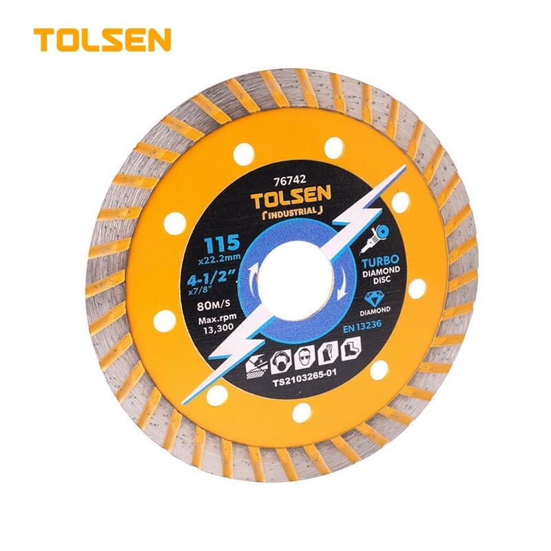 TOLSEN 76740 Wet Diamond Disc, 4" Blade Width : 10mm For Wet Cutting, Model: 76740