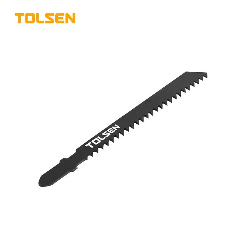 TOLSEN Jig Saw Blade set (5pcs) for wood cutting, Available size: T111C | T144D | T244D | T101B, T-Shank, Material: HCS; Model: 76801 | 76802 | 76803 | 76804