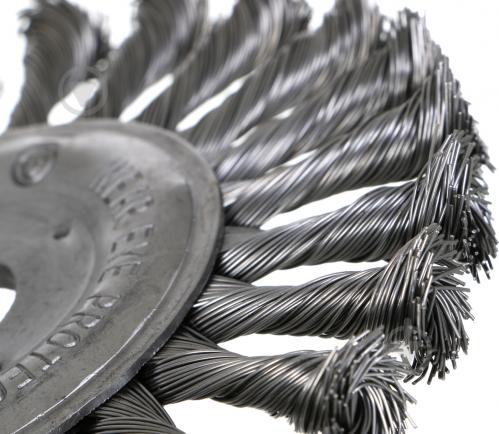 TOLSEN 77534 Circular Grinding Wire Brush, 150mm, 0.5mm Wire Dia, 22.2mm Arbor, 9,000 RPM | Model: 77534_img_2