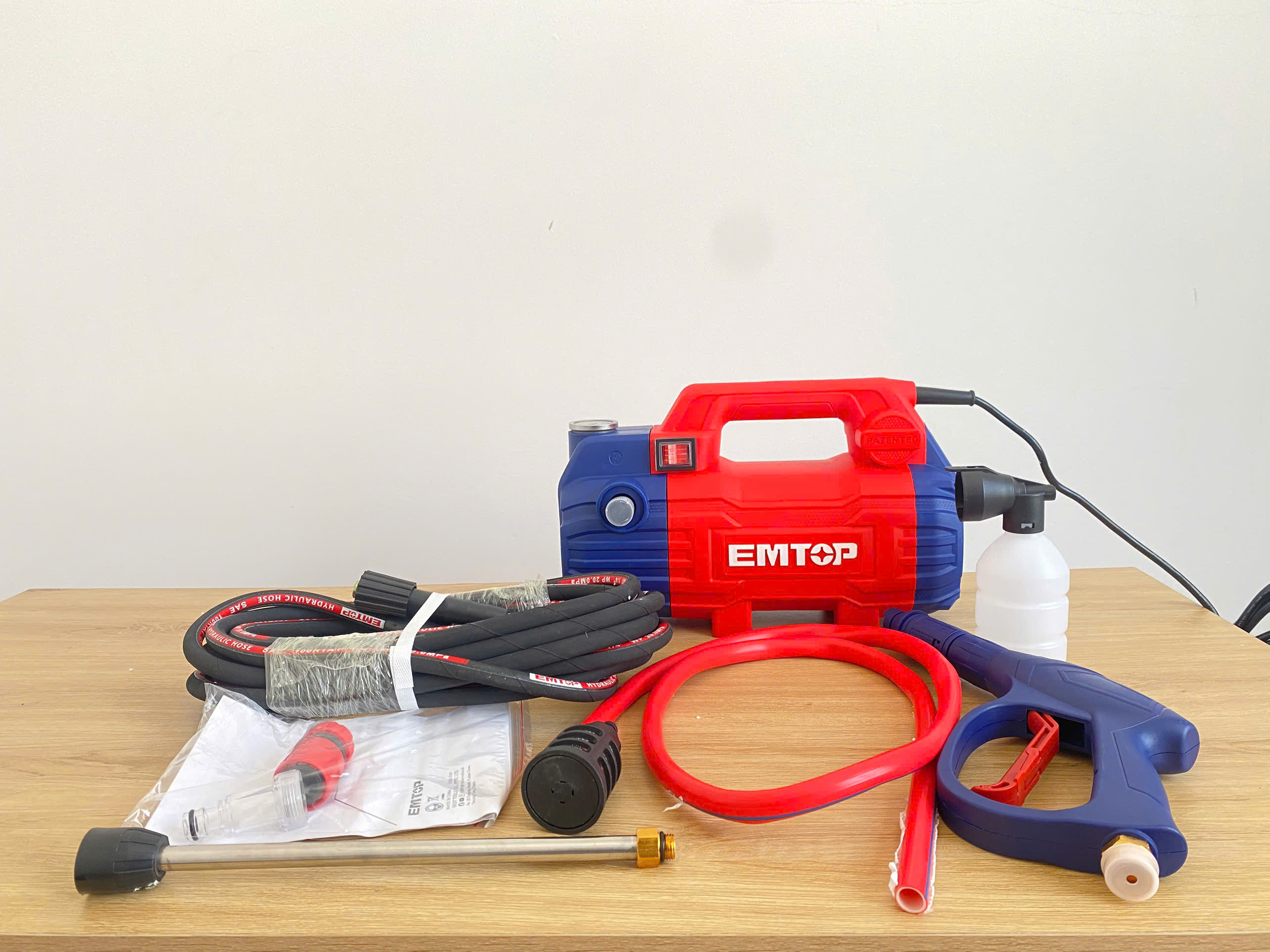 EMTOP EHPW1501 High Pressure Washer, 1500W Power, 100 Bar (1450 PSI), 6.7 L/min | Model: EHPW1501_img_1