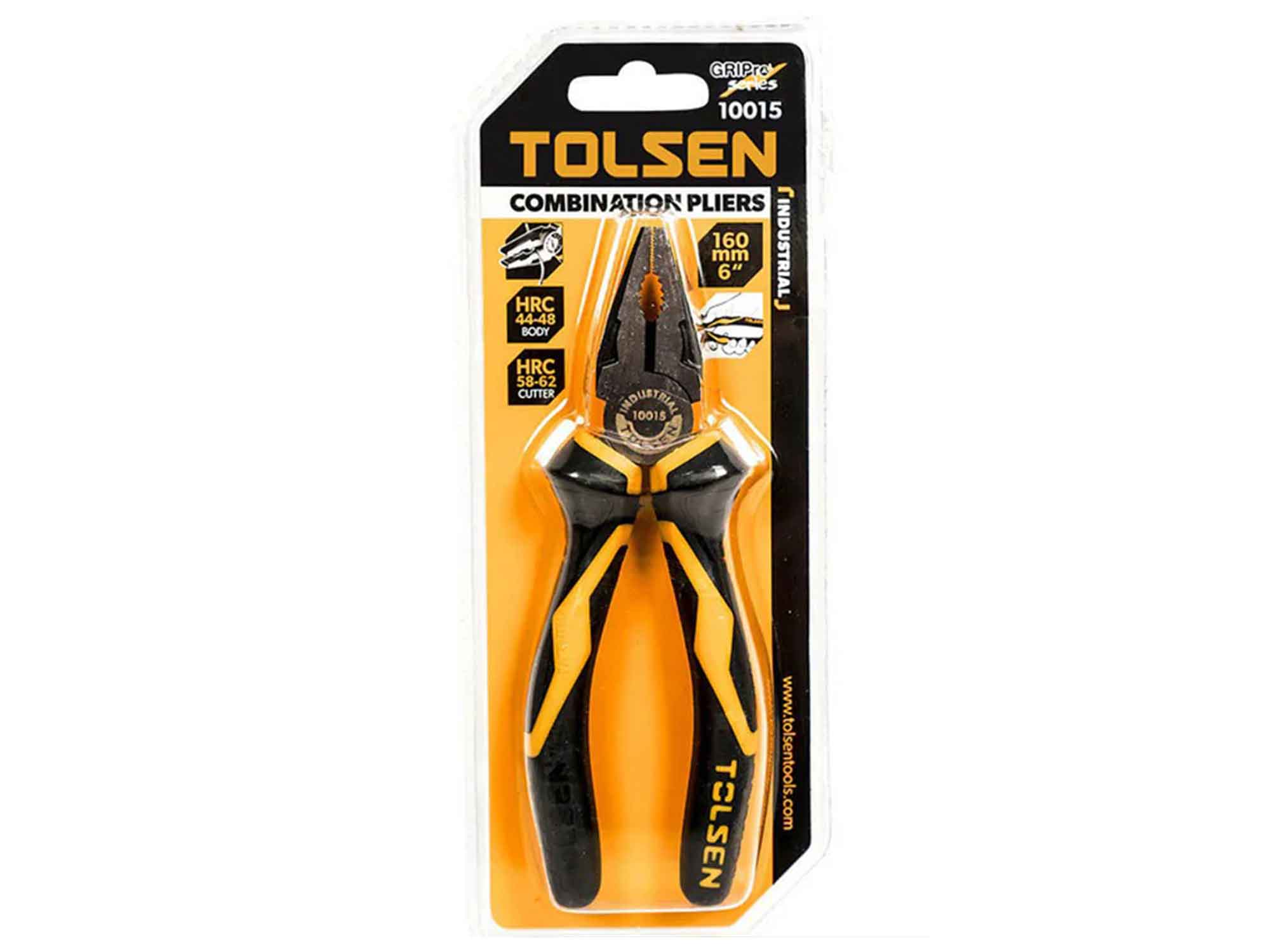 TOLSEN 10015 Combination Pliers,6" (160mm), Industrial GRIPro Series, CrV Steel, Black Finish | Model: 10015_img_5