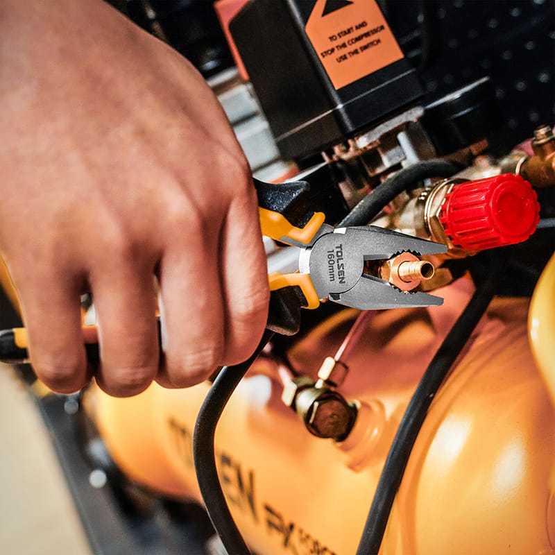 TOLSEN 10000 Combination Pliers | 6" (160mm) | Nickel Plated | Two-Component Handle | Model: 10000_img_8