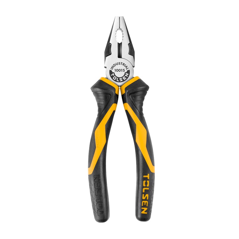 TOLSEN 10015 Combination Pliers,6" (160mm), Industrial GRIPro Series, CrV Steel, Black Finish | Model: 10015_img_0