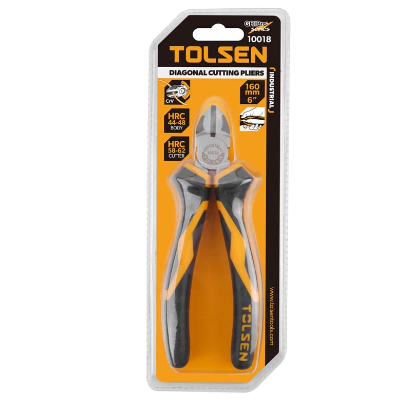 TOLSEN 10018 Diagonal Cutting Pliers, 6" (160mm), Industrial GRIPro Series, Model: 10018_img_6