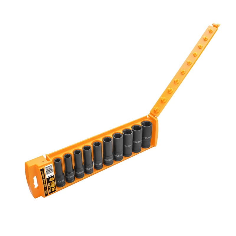 TOLSEN 18296 10Pcs 1/2" Drive Deep Impact Socket Set, CrMo Steel, Heat Treated, Impact Rated, Model: 18296_img_4