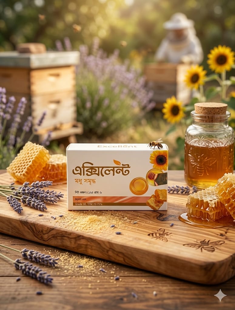 Excellent Honey Soap)(মধু সমৃদ্ধ) - 125 gm