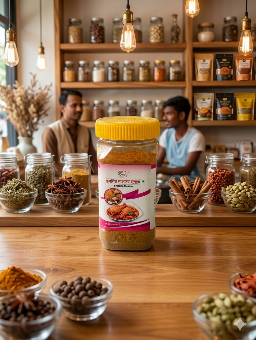 Chicken Masala (Murgir Masla)-100gm (Pet Jar) (মুরগির মাংসের মশলা)