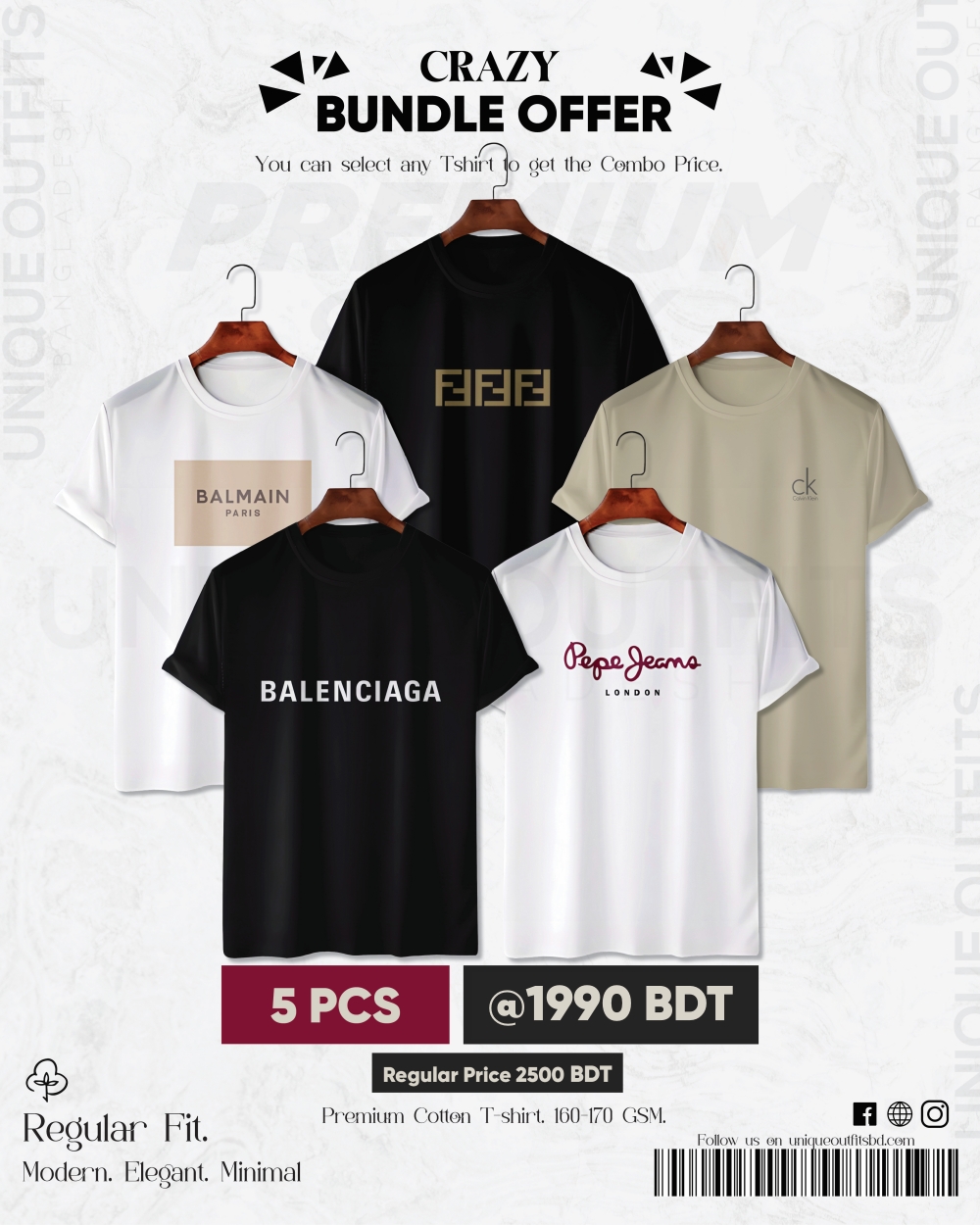 BR51 Luxury Brand Combo T-shirt