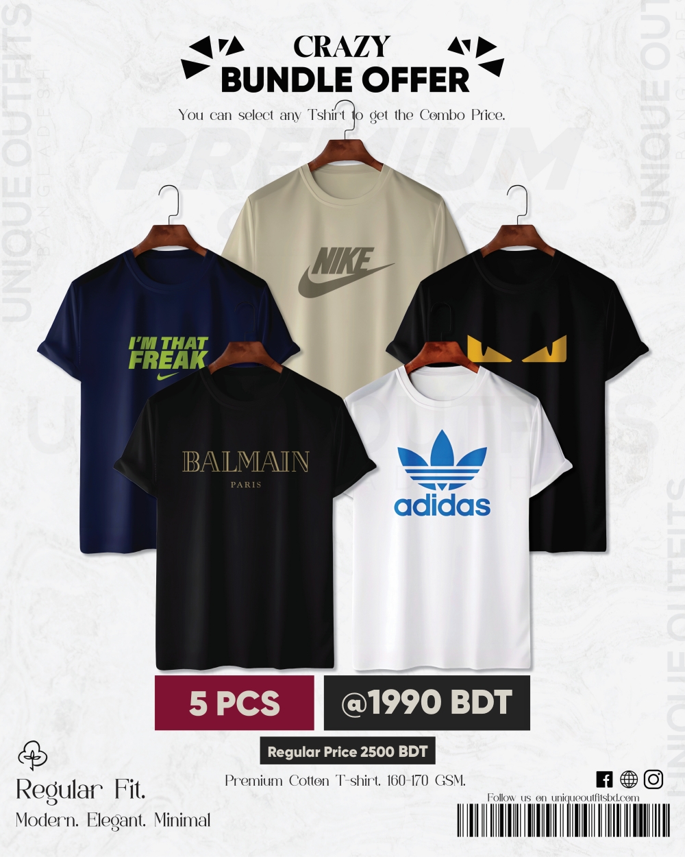 BR54 Luxury Brand Combo T-shirt