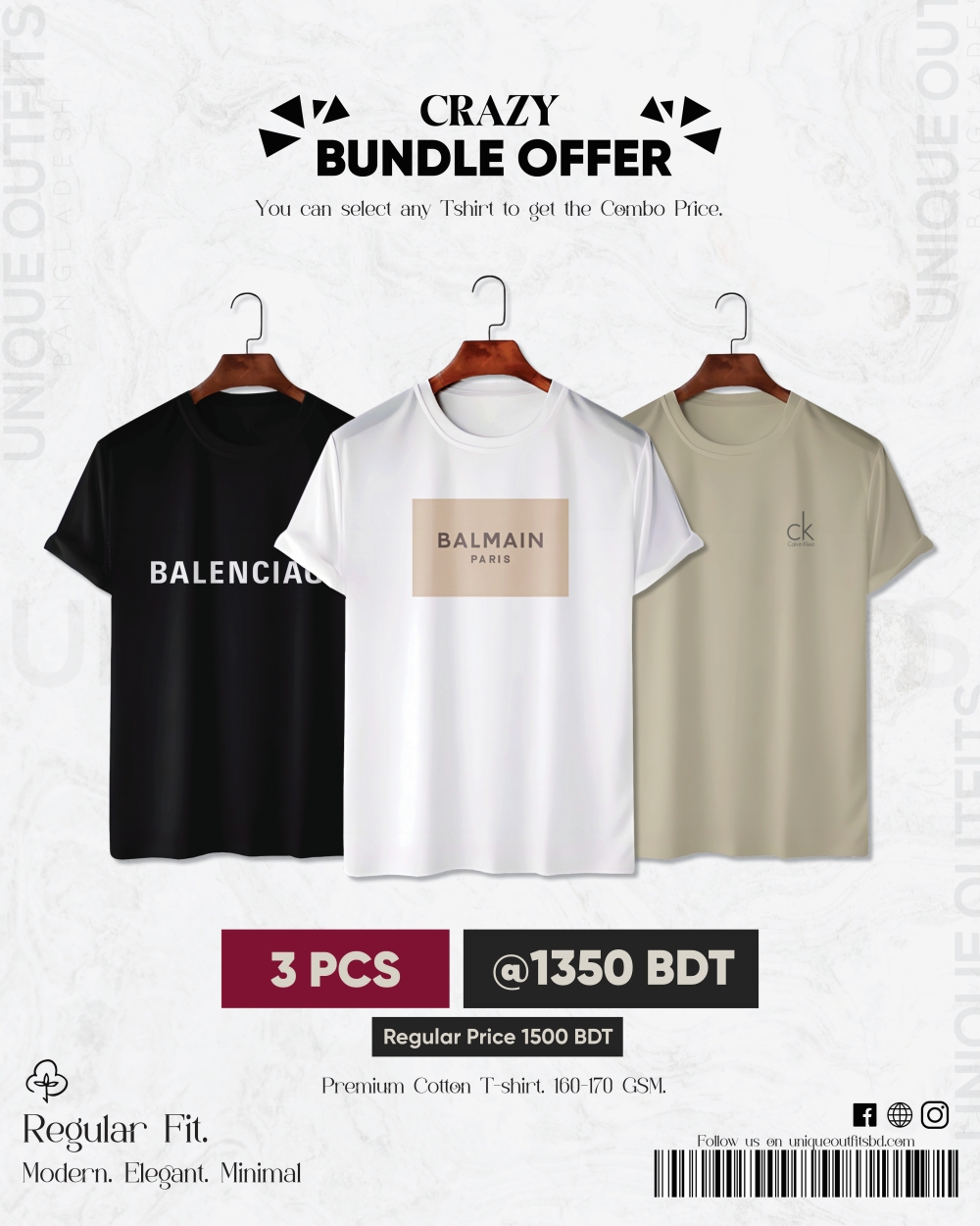BR36 Luxury Brand Combo T-shirt