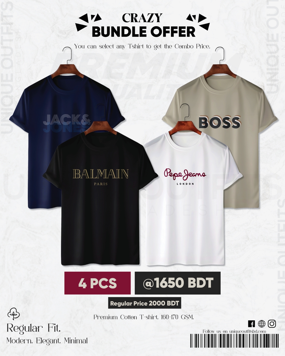 BR41 Luxury Brand Combo T-shirt