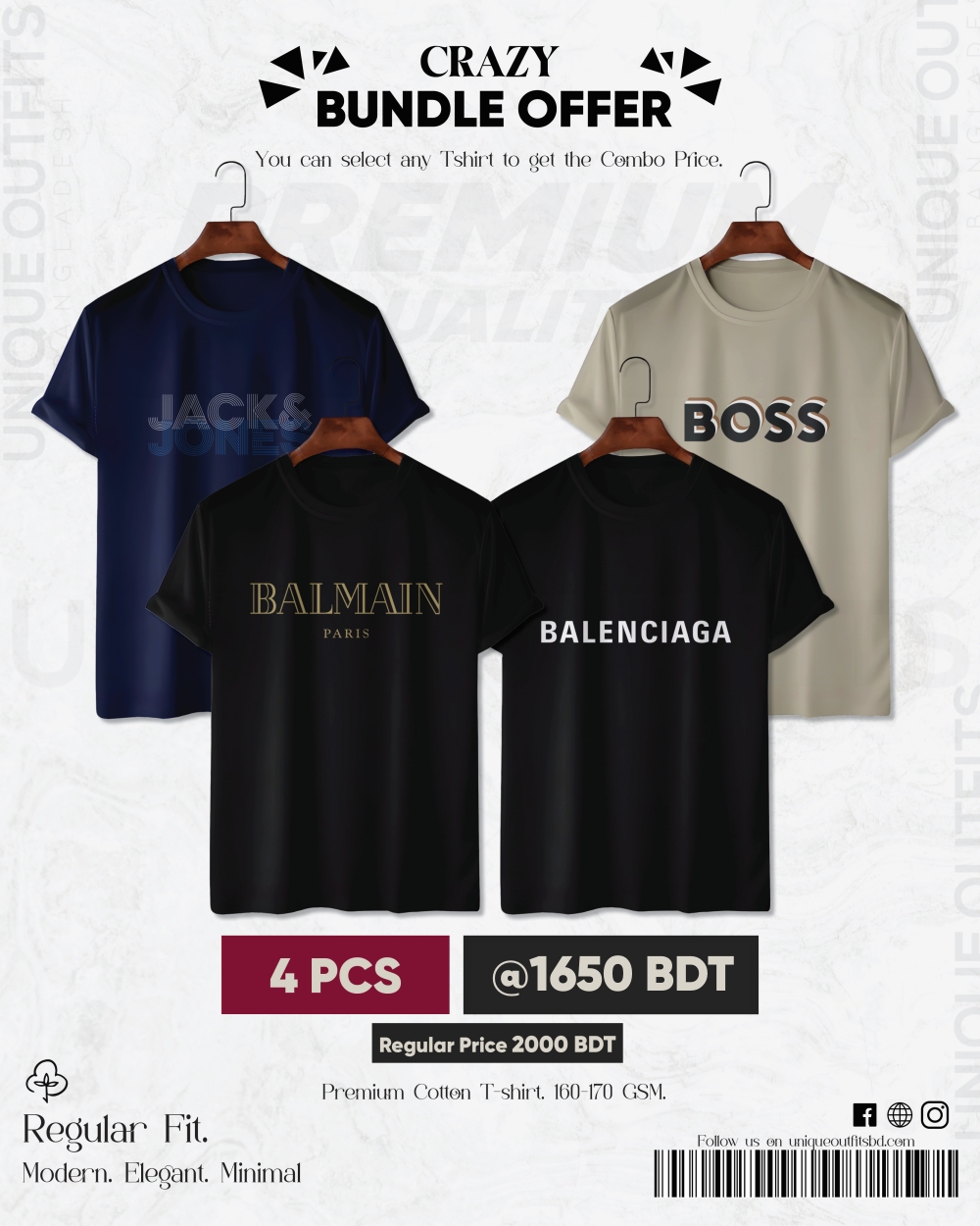 BR46 Luxury Brand Combo T-shirt