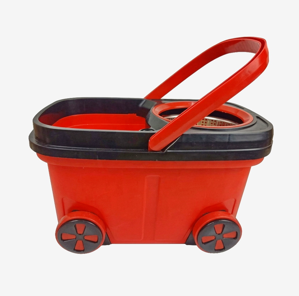 Proclean 8 Wheels SS Mop Head Premium Spin Mop RM-0582_Red_img_2