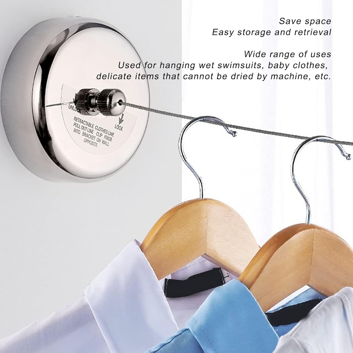 Proclean Stainless Steel Wall Mounted Retractable Clothesline_CL-2906_img_1